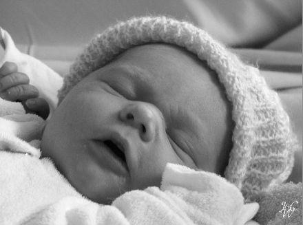 16-Baby Sleeping (Black and White)