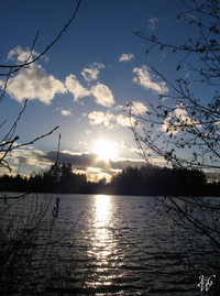 Photo: 51- Sunrays across Mill Lake